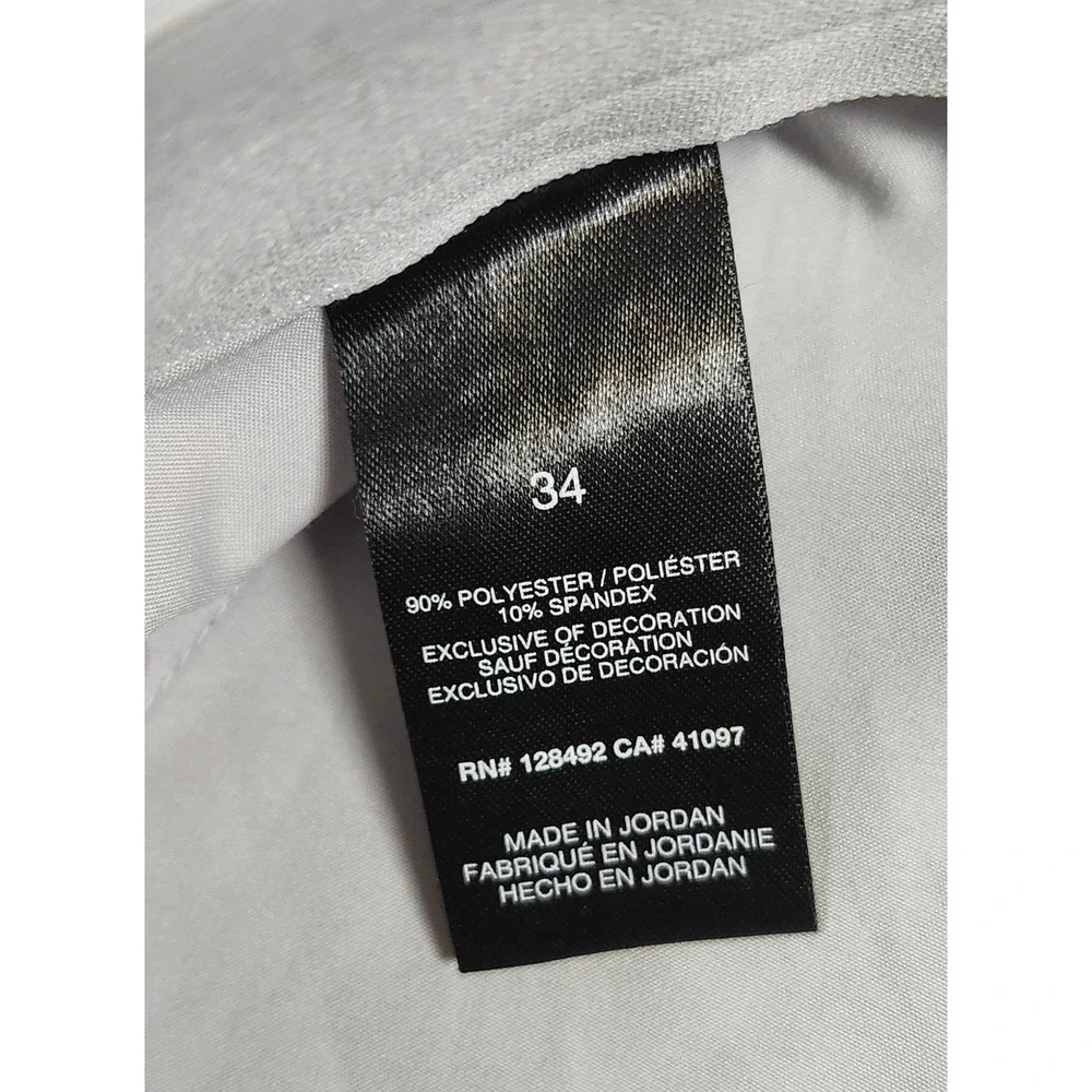 Greg Norman Mens Golf Shorts Size 34 Gray Performance Stretch Shark Logo Casual - Picture 4 of 7